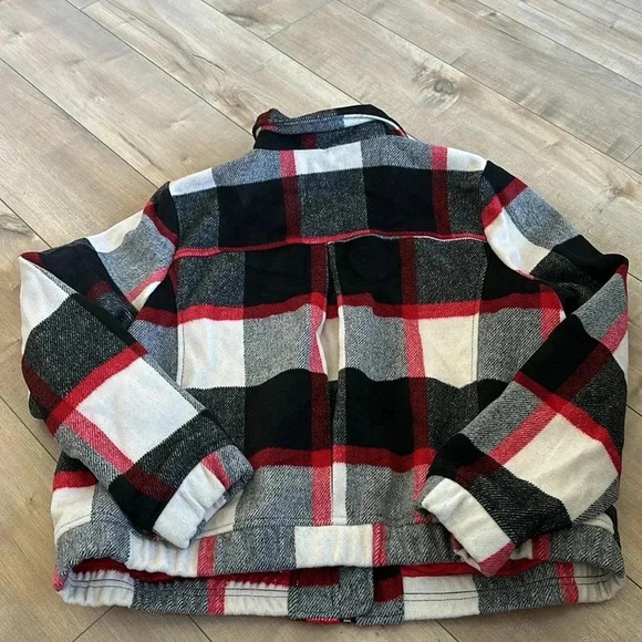 Torrid Plaid Checkered Wool Bomber Jacket Sz 2 (2X) - Picture 11 of 13